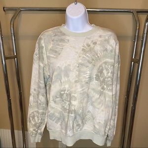 Marled Medium shades of green tie dye sweatshirt
